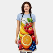 Tablier Fruits frais vibreux, délice design (Porté)