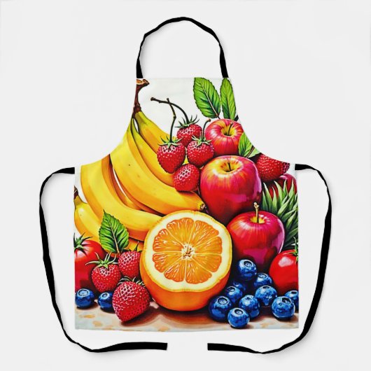 Tablier Fruits frais vibreux, délice design (Recto)