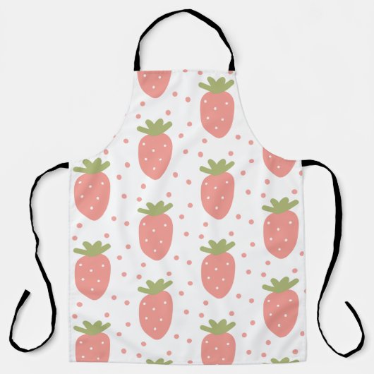 Tablier Fruits fraises arrière - plan (Recto)