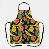 Tablier Fruits funky & Légumes Chef unique en santé (Recto)