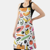 Tablier Fruits, légumes motif dessinés main. (Insitu)