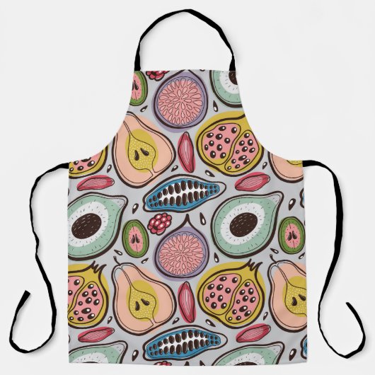 Tablier Fruits motif sans soudure (Recto)