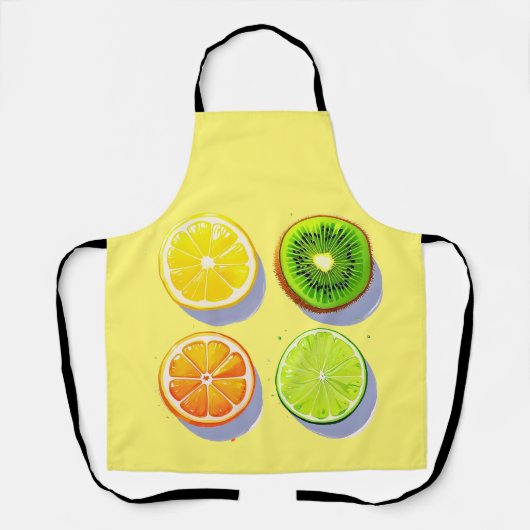 Tablier Fruits Slices Pop Art (Recto)
