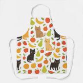 Tablier Fruity Feline Kitchen Apron: Cute Cats and Fruit  (Recto)
