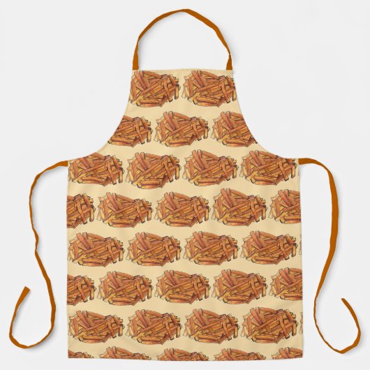Tablier Fry Steak Fries frites Pommes de terre Junk Food (Recto)
