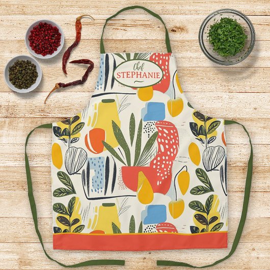 Tablier Fuavisme Style Coloris Vibrants Pot Jardin