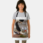 Tablier Fubby jouant avec leur ami le chat. (Insitu)