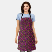 Tablier Fuchsia | Dancing Watercolor Daisies Apron (Porté)