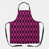 Tablier Fuchsia et motif de diamants noirs (Recto)