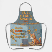 Tablier Full Stack Snack Coding Cat Humor Design (Recto)