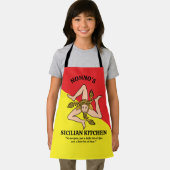 Tablier Fully Custom Wording Flag Sicily Sicilian Apron  (Insitu)