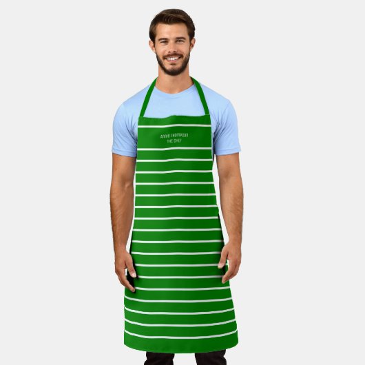 Tablier fulstomizable all over print apron (Porté)