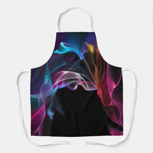 Tablier Fumée colorée sur noir (Recto)