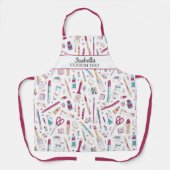 Tablier Fumée d'artiste avec fournitures d'art, Nom person (Recto)