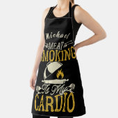 Tablier Fumer De Viande Personnalisée Est Drôle Mon Cardio (Insitu)