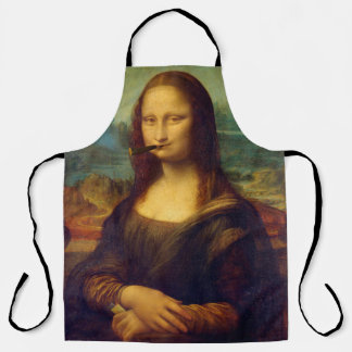 Tablier Fumer le cigare Mona Lisa Fumer s'amuser Fine Art 