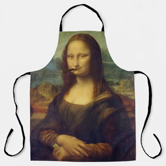 Tablier Fumer le cigare Mona Lisa Fumer s'amuser Fine Art (Recto)
