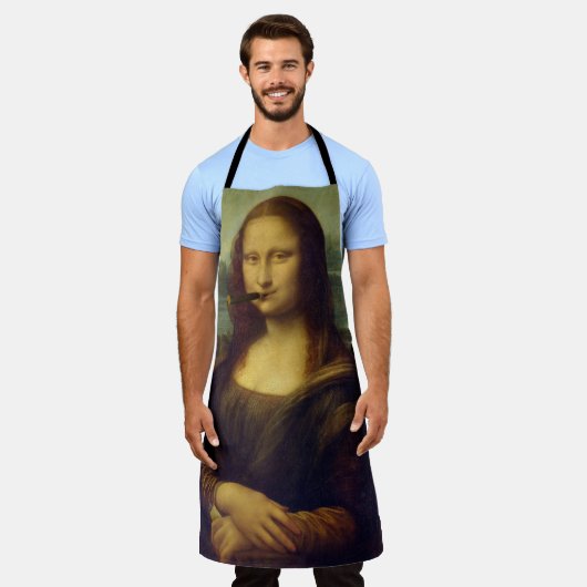 Tablier Fumer le cigare Mona Lisa Fumer s'amuser Fine Art (Porté)