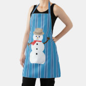 Tablier Fun and Fancy Blue Snowman Inspecteur (Insitu)