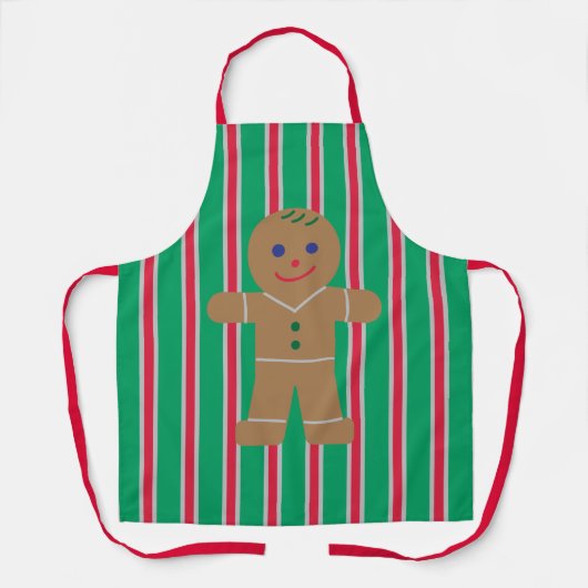 Tablier Fun and Fancy Christmas Gingbread Homme (Recto)