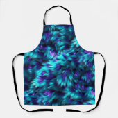 Tablier Fun Bleu et Purple fausse texture de fourrure mons (Recto)