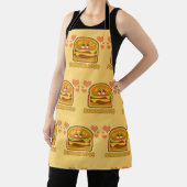 Tablier Fun Cheeseburger Love Lunchtime Cartoon Moto (Insitu)