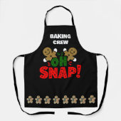 Tablier Fun Christmas Gingerbread Homme "Oh Snap" (Recto)
