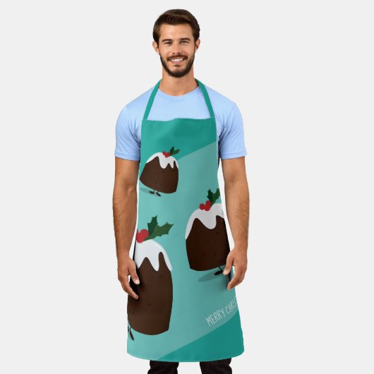 Tablier Fun Christmas Pudding Food Christmas (Porté)