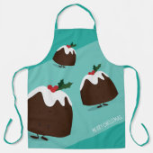 Tablier Fun Christmas Pudding Food Christmas (Recto)