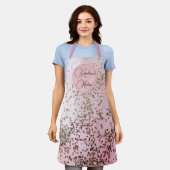 Tablier Fun Confetti rose personnalisé (Porté)