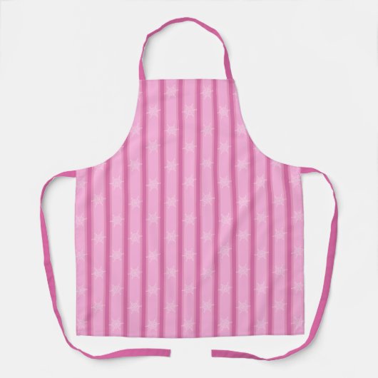 Tablier Fun et Fun de neige rose (Recto)