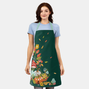 Tablier Fun Fairy Garden Autumn Feuilles Champignons & Cit