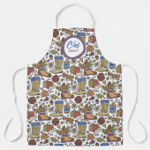 Tablier Fun Fall Boots Motif, Chefs Personnalisés Apron (Recto)