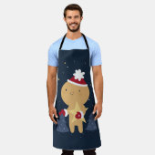 Tablier Fun festif Noël Gingerbread homme Apron (Porté)