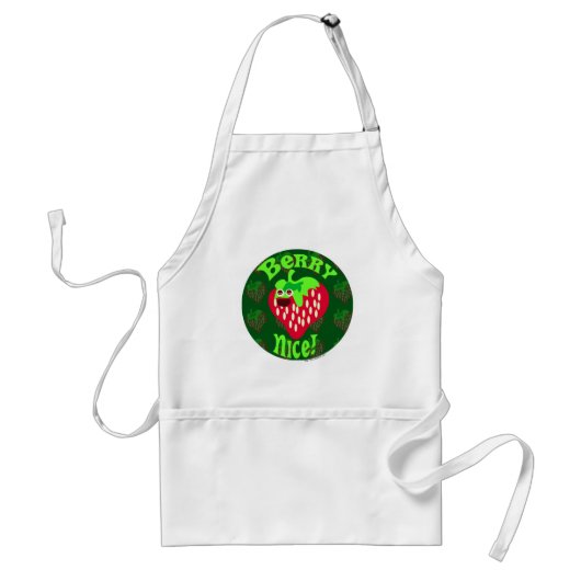 Tablier Fun Fruit Pun Fraise Berry Nice Design (Devant)