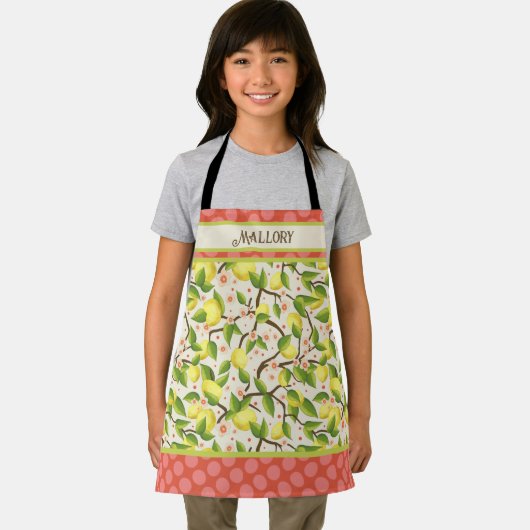 Tablier Fun Fun Fun Lemon Nom Customisé Inspirivity (Insitu)