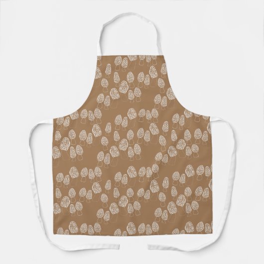 Tablier Fun Fungi Morel Champagne Motif (Recto)