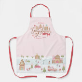 Tablier Fun Gingerbread Bakery Co Nom de famille personnal (Recto)