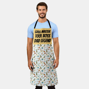 Tablier Fun GRILL MASTER TOOL BOSS DAD LEGEND