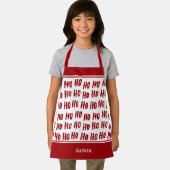 Tablier Fun Ho Ho Ho Rouge Fête Motif Noël Enfants (Insitu)