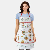 Tablier Fun Italian Food Lover Kitchen Script Mangia Bene (Porté)