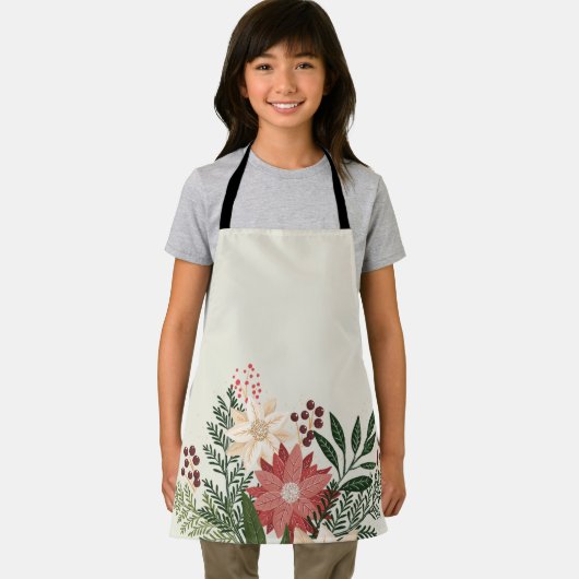 Tablier Fun moderne Festif Noël Poinsettia Fête (Insitu)