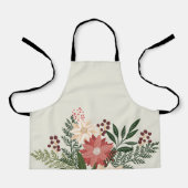 Tablier Fun moderne Festif Noël Poinsettia Fête (Recto)