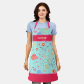 Tablier Fun moderne Motif Nom de la Cuisine Inspirivité (Porté)