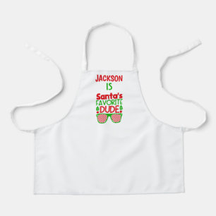 Tablier Fun Noël Rouge Vert Père Noël Cuisine Cuisine Apro