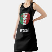 Tablier Fun Nom personnalisé Italie Drapeau italien Pepper (Insitu)