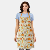 Tablier Fun Orange Fall Motif (Porté)