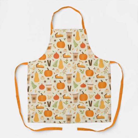 Tablier Fun Orange Fall Motif (Recto)