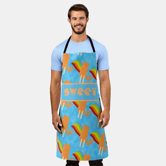 Tablier Fun Orange Frozen Pops Fun Joy Motif (Porté)