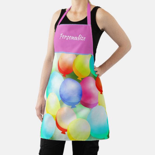 Tablier Fun Party Heure Colorée Ballons d'anniversaire (Insitu)